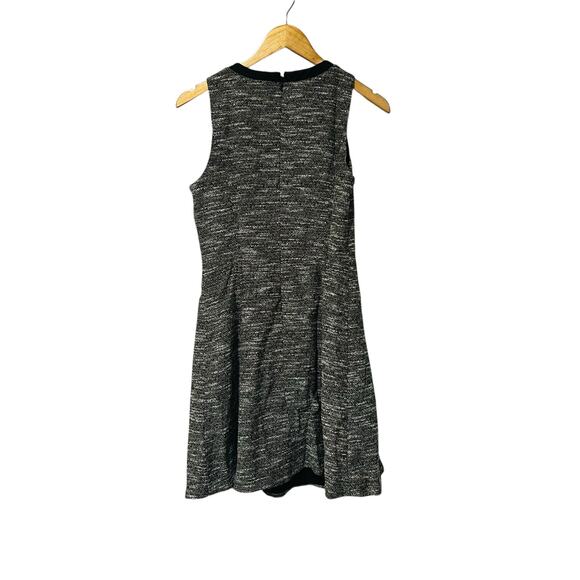 Banana Republic Marled Sleeveless Flare Hem Dress Size 8 Gray Black - Picture 2 of 7
